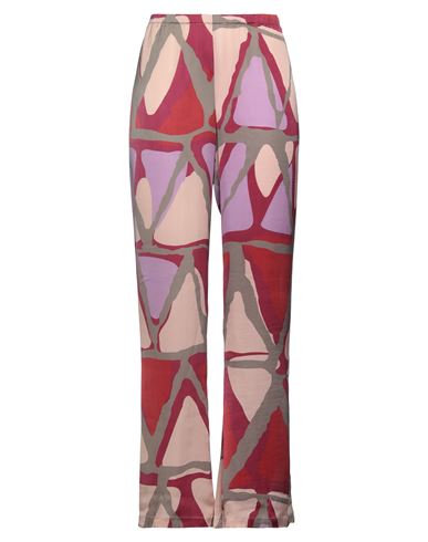 Fusioni Woman Pants Purple Size M Textile Fibers