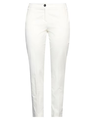 Emme By Marella Woman Pants White Size 10 Cotton, Polyamide, Elastane In White