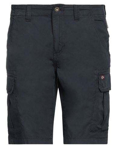 Shop Napapijri Man Shorts & Bermuda Shorts Navy Blue Size 30 Cotton