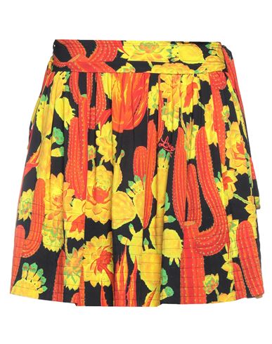 Loewe Paula's Ibiza Woman Mini Skirt Black Size 6 Viscose In Orange