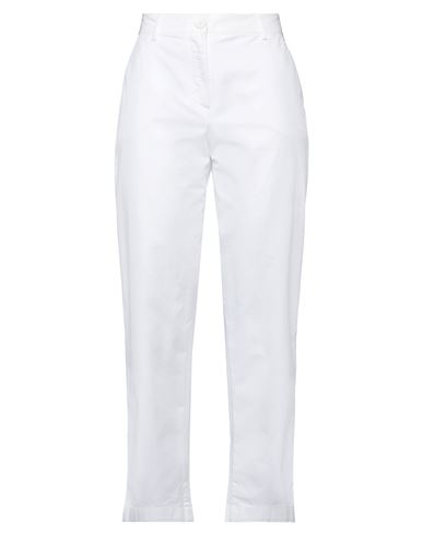 Liu •jo Woman Pants White Size 8 Cotton, Elastane