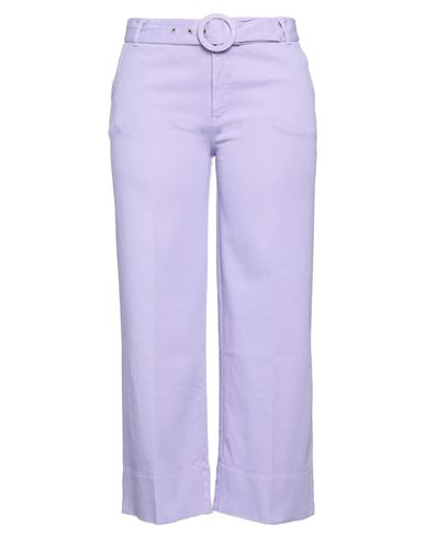 Kaos Jeans Woman Pants Lilac Size 28 Cotton, Elastane In Purple