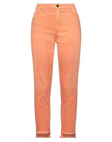 Jacob Cohёn Woman Denim Pants Apricot Size 30 Lyocell, Cotton, Polyester, Elastane In Orange