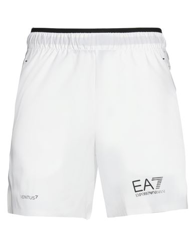 Ea7 Man Shorts & Bermuda Shorts White Size M Polyester, Elastane