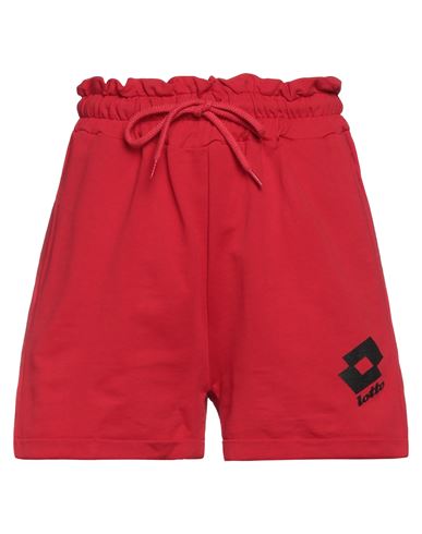Lotto Woman Shorts & Bermuda Shorts Red Size S Cotton