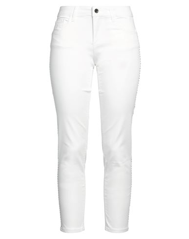 Liu •jo Woman Denim Pants White Size 25 Cotton, Polyester, Elastane