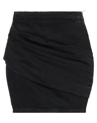 Shop Iro Woman Denim Skirt Black Size 8 Cotton