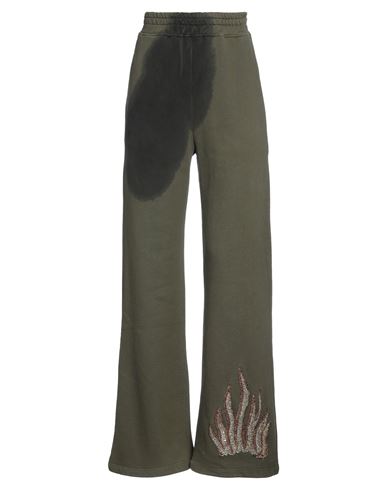 DIMORA DIMORA WOMAN PANTS MILITARY GREEN SIZE 4 COTTON