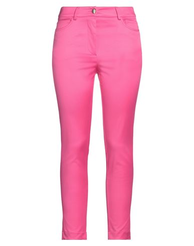 Atos Lombardini Woman Pants Fuchsia Size 4 Cotton, Polyamide, Elastane In Pink