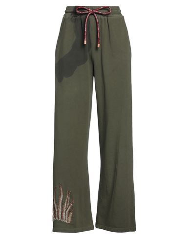 Dimora Woman Pants Military Green Size 2 Cotton
