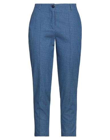 Alessia Santi Woman Pants Blue Size 4 Cotton