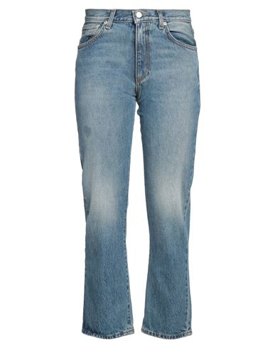 Vicolo Woman Denim Pants Blue Size Xs Cotton