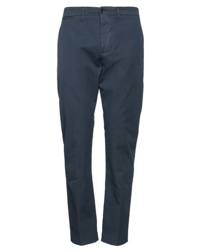 Dondup Man Pants Navy Size 33 Cotton, Elastane In Navy Blue