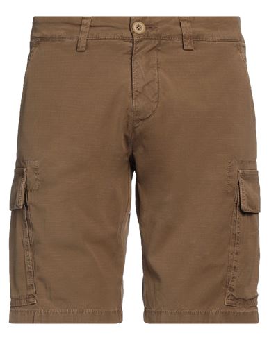 Modfitters Man Shorts & Bermuda Shorts Camel Size 34 Cotton, Elastane In Beige