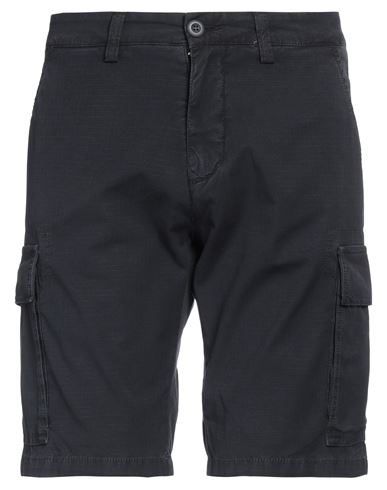 Modfitters Man Shorts & Bermuda Shorts Navy Size 34 Cotton, Elastane In Navy Blue