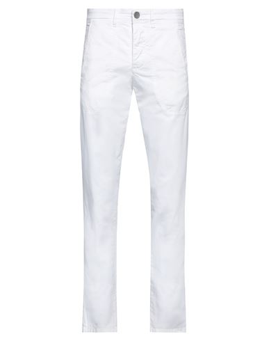 Jeckerson Man Pants White Size 28 Cotton, Elastane
