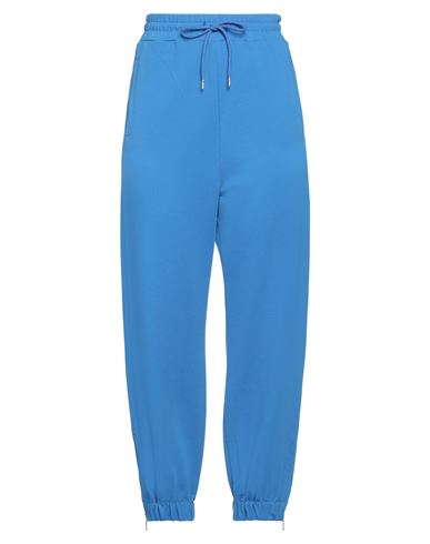 Semicouture Woman Pants Azure Size L Cotton In Blue