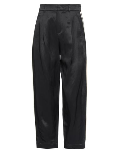 Hanita Woman Pants Black Size 8 Polyester, Elastane, Viscose, Linen