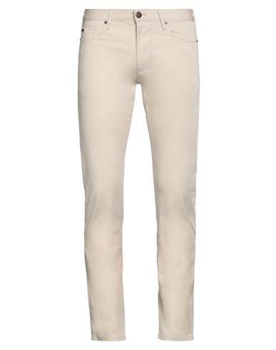 Emporio Armani Man Pants Sand Size 34w-32l Cotton, Elastane In Beige