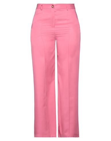 Plissè Woman Pants Fuchsia Size M Lyocell In Pink
