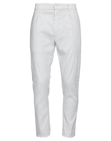 Dondup Man Pants Light Grey Size 33 Linen, Lyocell, Elastane In Grey