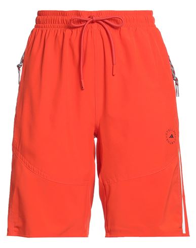 Adidas By Stella Mccartney Woman Shorts & Bermuda Shorts Tomato Red Size M Recycled Polyester, Elast