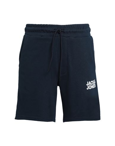 Jack & Jones Man Shorts & Bermuda Shorts Navy Blue Size Xl Organic Cotton, Polyester, Cotton