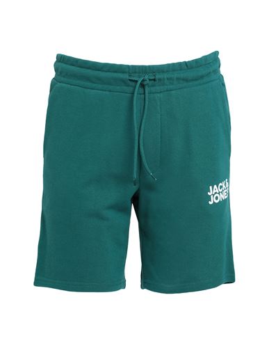 Jack & Jones Man Shorts & Bermuda Shorts Emerald Green Size Xxl Organic Cotton, Polyester, Cotton