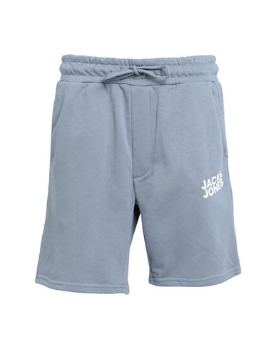 Jack & Jones Man Shorts & Bermuda Shorts Slate Blue Size Xl Organic Cotton, Polyester, Cotton