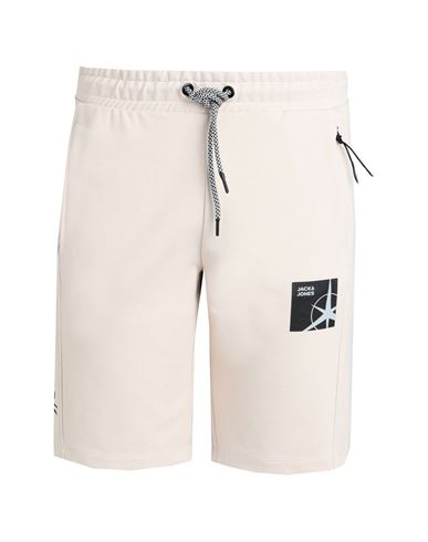 Jack & Jones Man Shorts & Bermuda Shorts Beige Size M Organic Cotton, Cotton, Polyester, Elastane