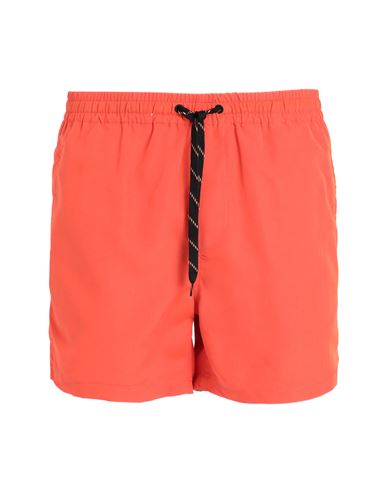 Only & Sons Man Beach Shorts And Pants Orange Size Xl Recycled Polyester, Polyester