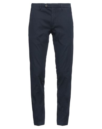 Michael Coal Man Pants Navy Blue Size 33 Cotton, Elastane In Navy Blue
