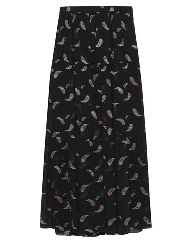 Chloé Woman Maxi Skirt Black Size 8 Vinyon, Silk