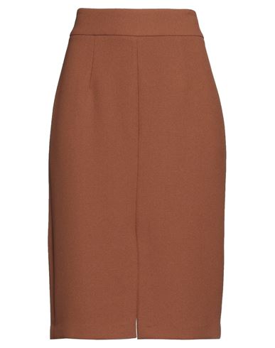 Liviana Conti Woman Midi Skirt Tan Size 2 Viscose, Polyester, Elastane In Brown