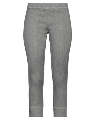 120% Lino Woman Pants Grey Size 10 Linen, Cotton, Elastane