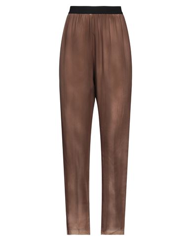 Pierantonio Gaspari Woman Pants Brown Size 10 Viscose, Polyester