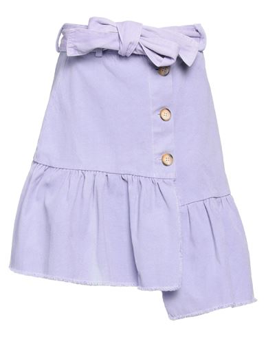 Kaos Jeans Woman Mini Skirt Lilac Size 6 Cotton In Purple