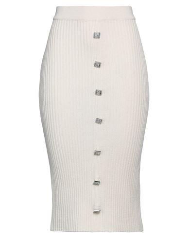 Giuseppe Di Morabito Woman Midi Skirt Ivory Size 6 Merino Wool, Silk, Cashmere In White
