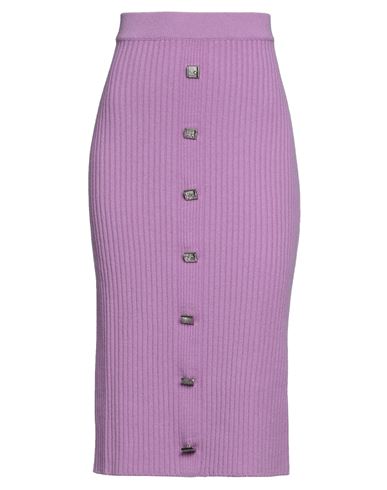 Giuseppe Di Morabito Woman Midi Skirt Light Purple Size 8 Merino Wool, Silk, Cashmere