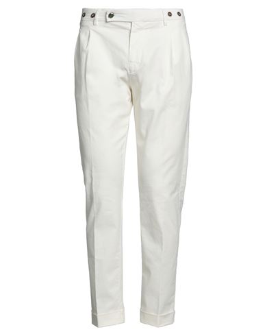 Berwich Man Pants Ivory Size 34 Cotton, Linen, Elastane In White
