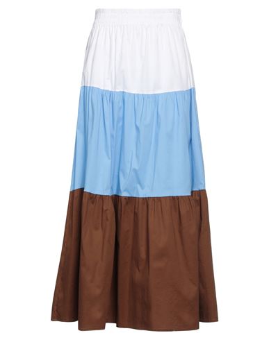Berna Woman Midi Skirt Light Blue Size Onesize Cotton, Elastane