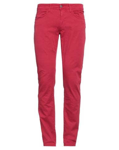 Jeckerson Man Pants Garnet Size 32 Cotton, Elastane In Red
