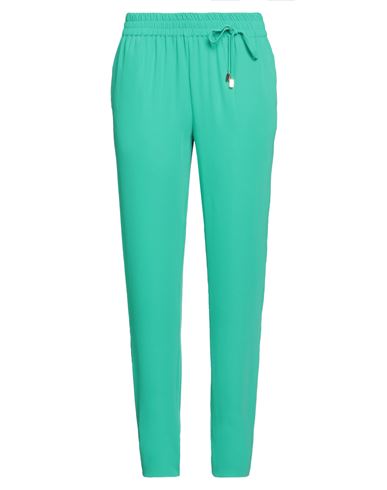 Cavalli Class Woman Pants Green Size 6 Polyester