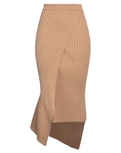 Stella Mccartney Woman Midi Skirt Camel Size 6-8 Cotton In Beige