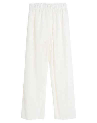 Berna Woman Pants White Size Onesize Cotton, Polyamide