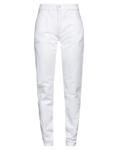 Pepe Jeans Woman Denim Pants White Size 25w-32l Cotton