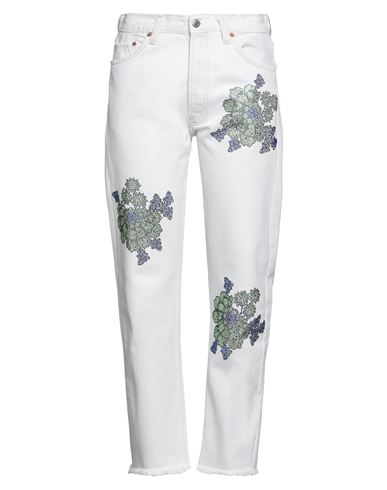 LIBERTY-DOLL WITH LEVI'S LIBERTY-DOLL WITH LEVI'S WOMAN DENIM PANTS WHITE SIZE L COTTON 