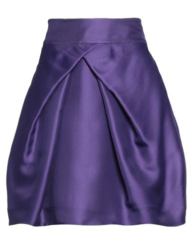 Alberta Ferretti Woman Mini Skirt Purple Size 2 Silk