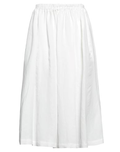 Liviana Conti Woman Midi Skirt White Size 12 Viscose, Linen