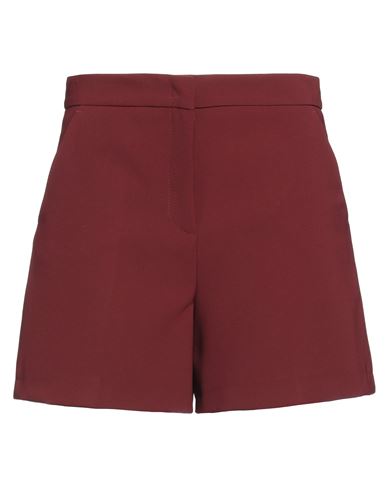 Blanca Vita Woman Shorts & Bermuda Shorts Burgundy Size 6 Polyester, Elastane In Red